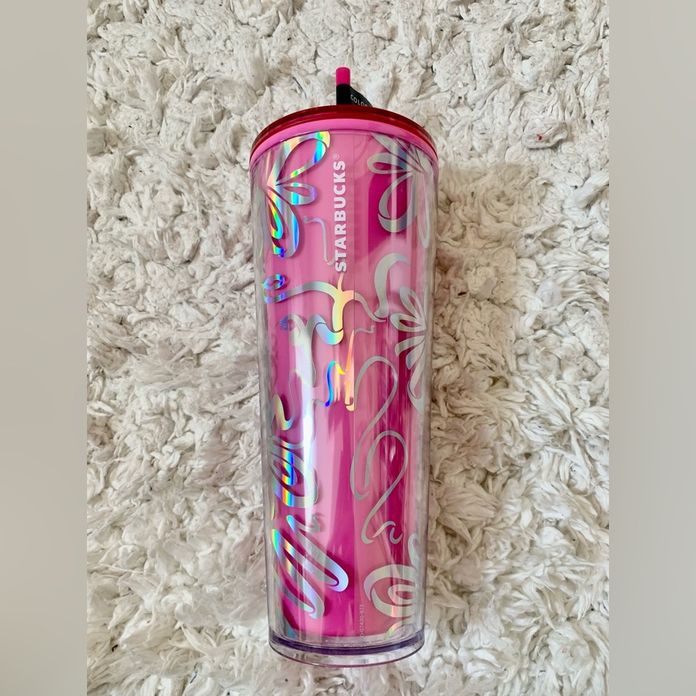 Pink Holographic Starbucks Color Change Tumbler